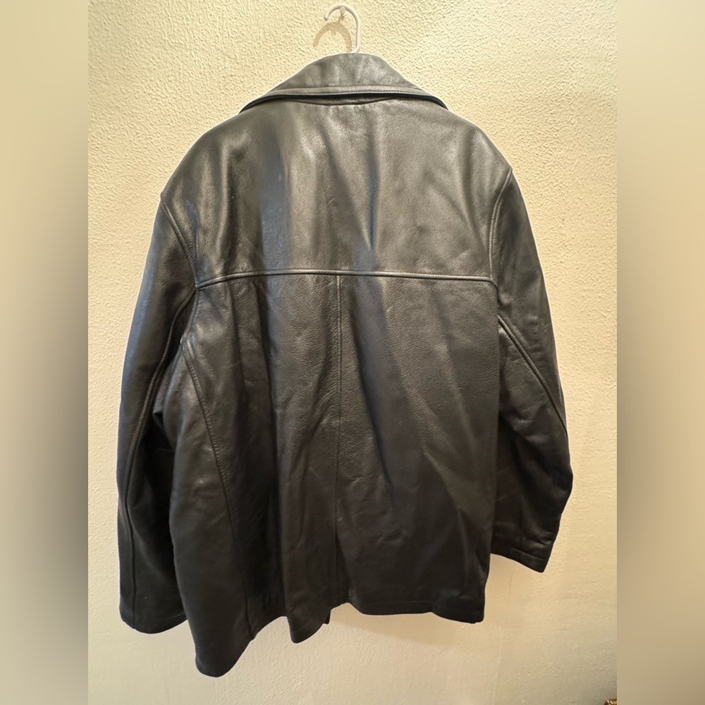 Vintage M.Julian Wilson's Leather Black Thinsulate Button Coat - Picture 2 of 6